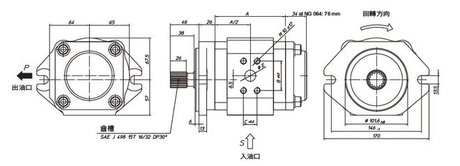 890-EI-0500-RK2-C313節(jié)能伺服齒輪泵九游體育·JIUYOU規(guī)格尺寸(圖2)